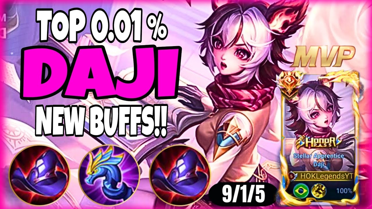 DAJI HONOR OF KINGS - LONG RANGE + LOW COOLDOWN BUFF IS AMAZING!! | RANK S7 EPIC