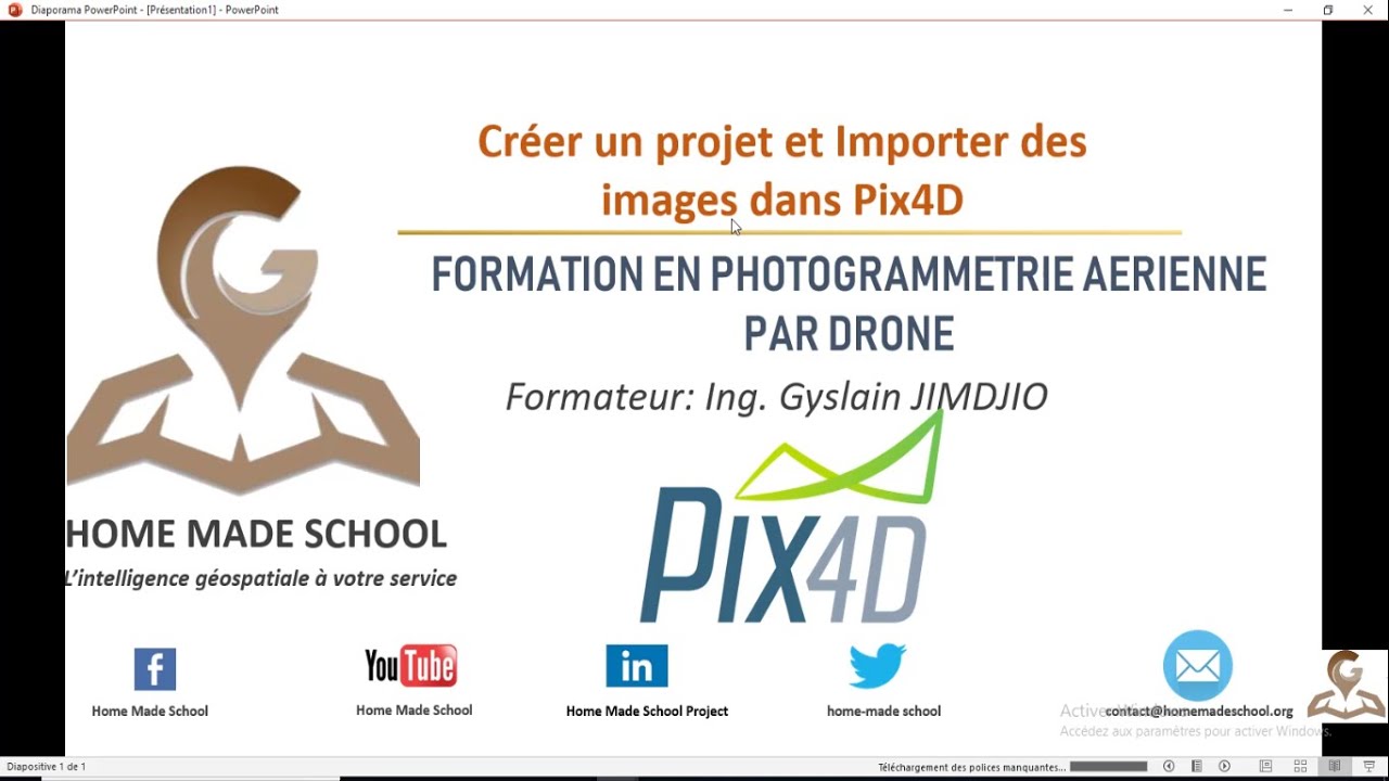 Créer un Projet Drone et Importer des images dans Pix4D Mapper