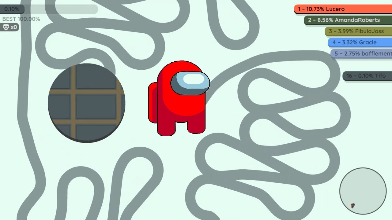 Paper.io 2 Map Control: 100.00% Among Us [Imposter]