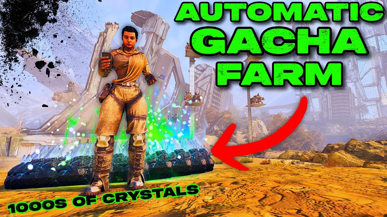 AUTOMATIC GACHA FARM Guide For ASA!!! How To Get 1000s of GACHA CRYSTALS in Ark Survival Ascended!!