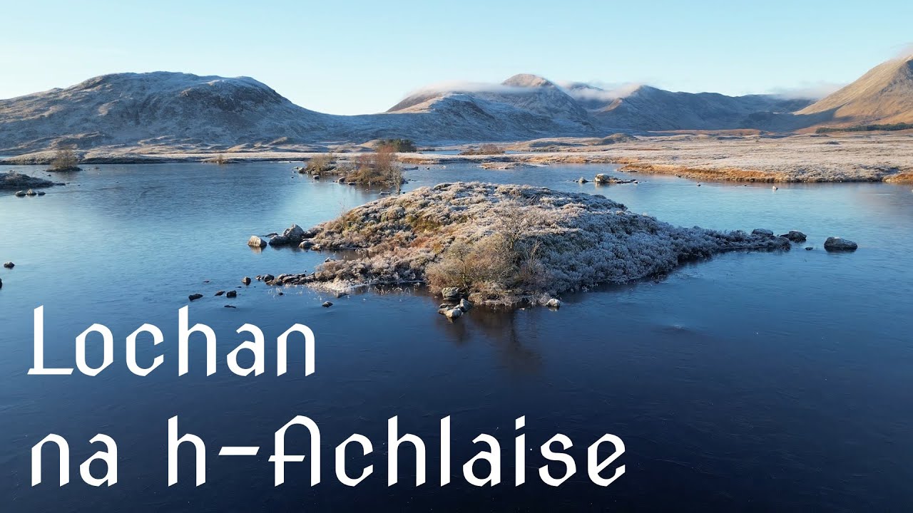 Frozen Loch - Lochan na h-Achlaise - Rannoch Moor - Scotland | 4K | DJI Mini 3 Pro