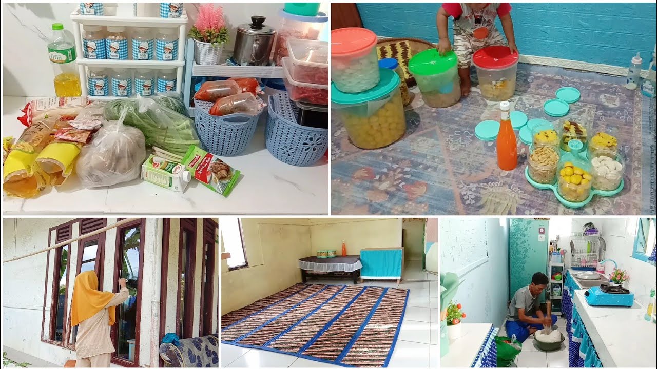 PERSIAPAN MENYAMBUT HARI RAYA IDUL FITRI🍃MENATA KUE LEBARAN.MASAK.BONGKAR BELANJAAN.BERSIH².BUAT ULI