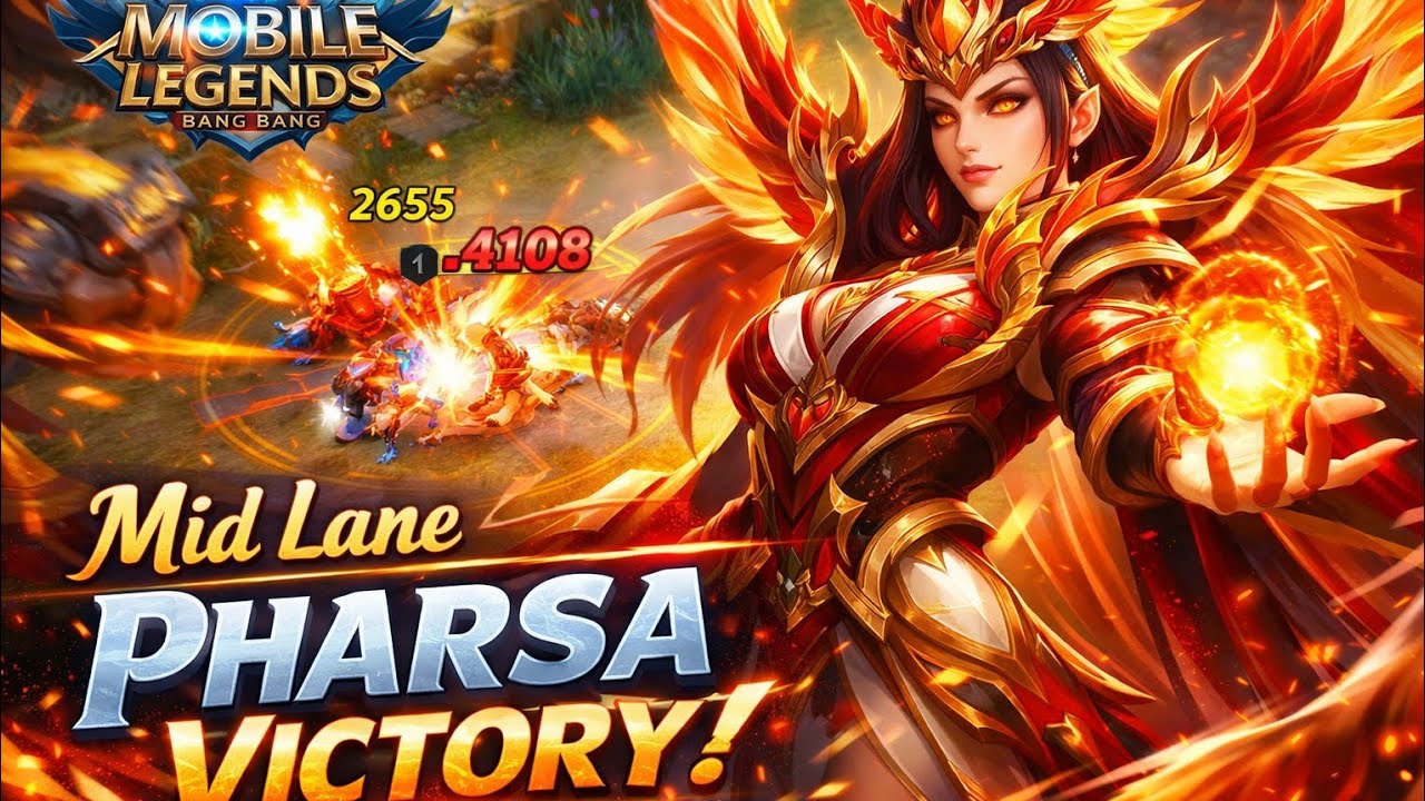 Pharsa Mid Lane Ranked Gameplay🔥| Phoneix Empress Skin.