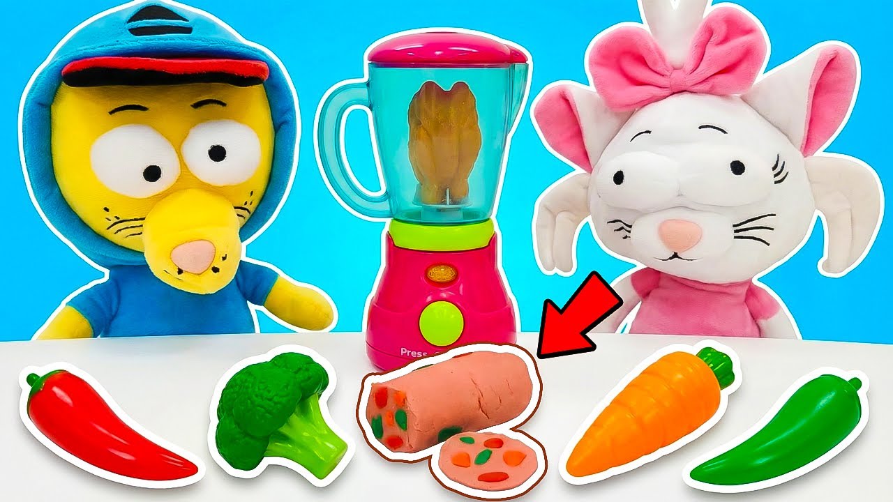 Kral Şakir ve Canan Play-Doh ile Ev Yapımı Sebzeli Tavuk Salam Yapıyor! 🍗🥕