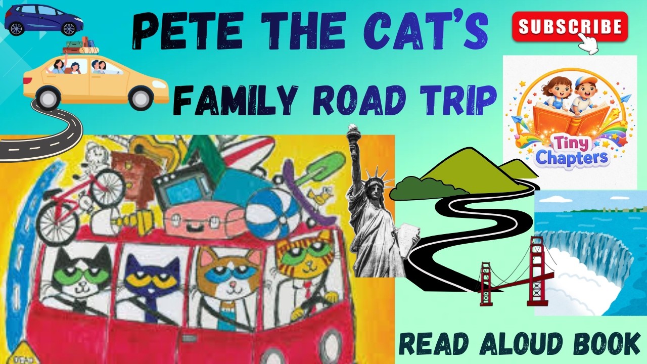 Pete The Cat Read Aloud Story For Kids | Pete The Cat's Family Road Trip | Motivational Story