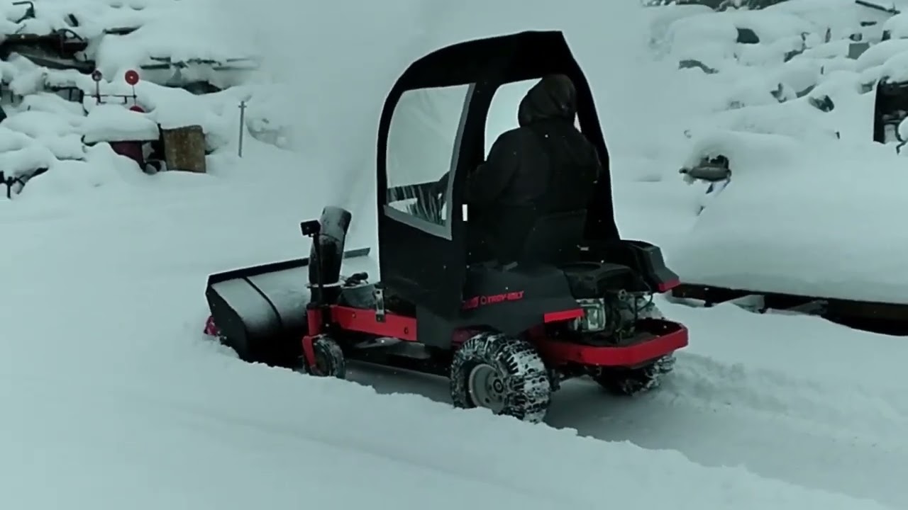 Zero Turn Snowblower  First Run