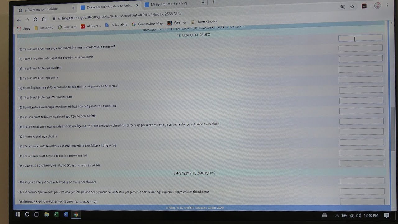 Tutorial deklarimi i të ardhurave personale