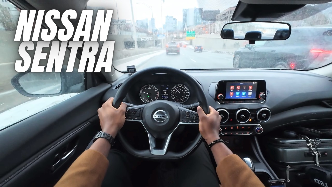 Relaxing Cold Snowy Drive | 2023 Nissan Sentra | Sunday Morning [POV]