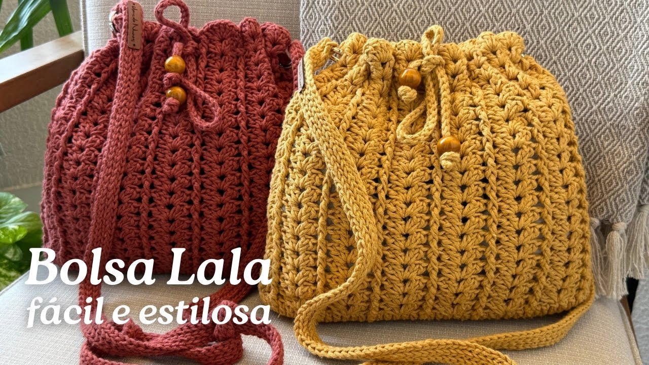 BOLSA DE CROCHÊ | BOLSA LALA | Aprenda a Fazer Essa Bolsa de Crochê Incrível, linda e fácil de fazer