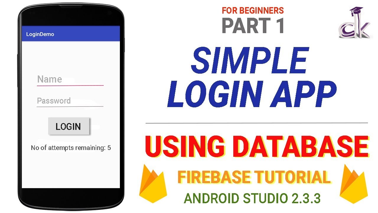 Simple Login App using Database Tutorial - User Registration (PART 1)