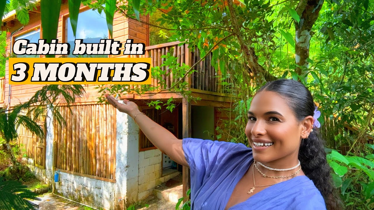 Tour of My 2-Bedroom Off-Grid Cabin in Jamaica 🇯🇲 Built in 3 Months