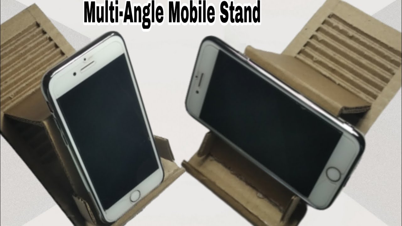 Mobile stand with Cardboard | DIY | Multi-Angle Mobile Stand Making at Home | Mobile Stand Home made