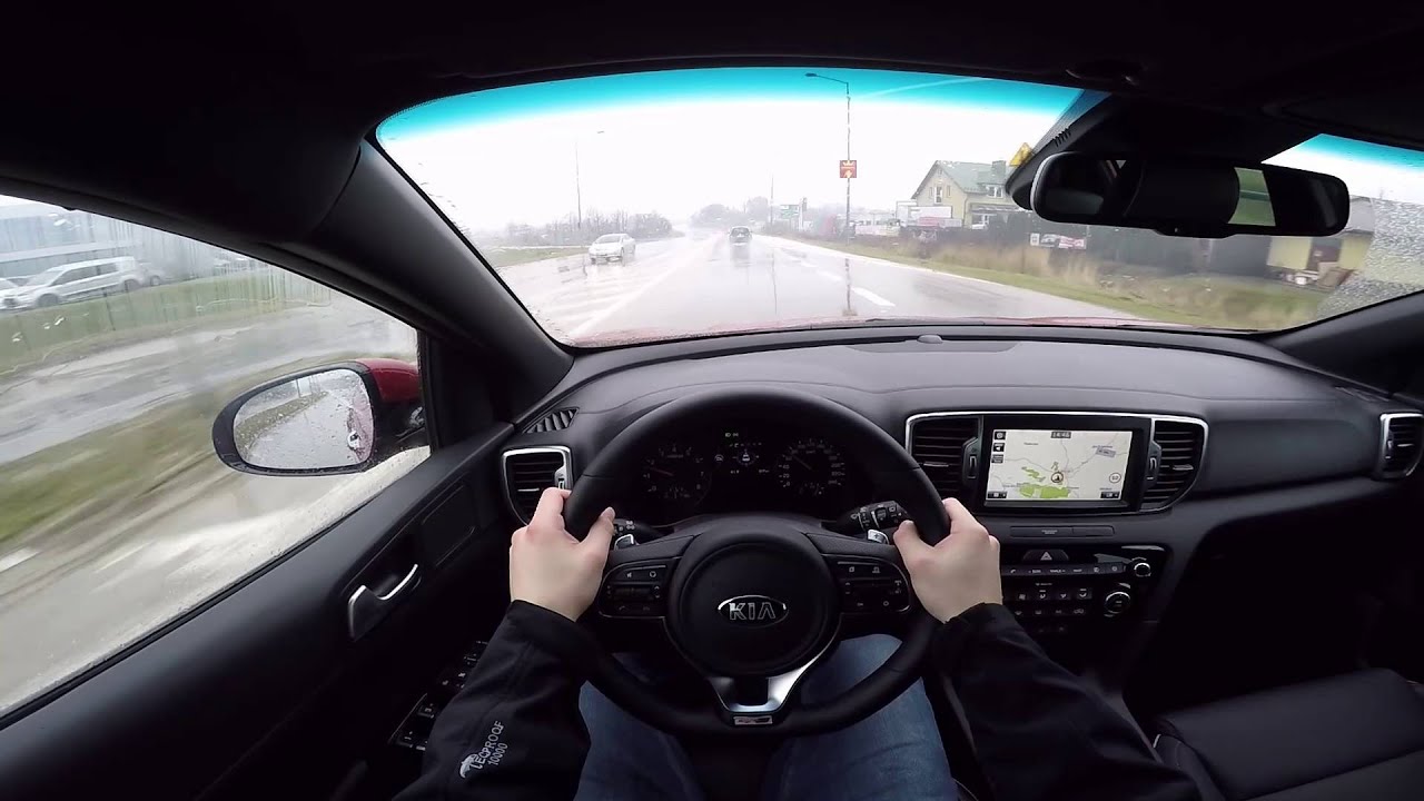 Kia Sportage GT Line 1.6 T-GDI 177 HP z punktu widzenia kierowcy &ndash; POV