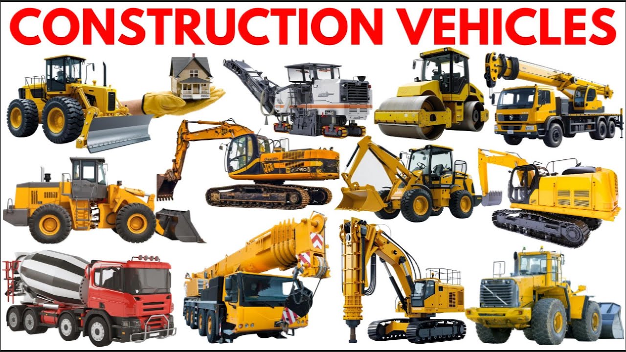 Construction Vehicles Name in English | Learn types of Construction Vehicles  #constructionvehicles