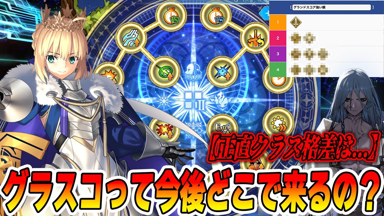 【FGO】グランドスコアはどのクラスが一番強い？正直格差はあるよね｜今後来るスコア適用コンテンツは結構...