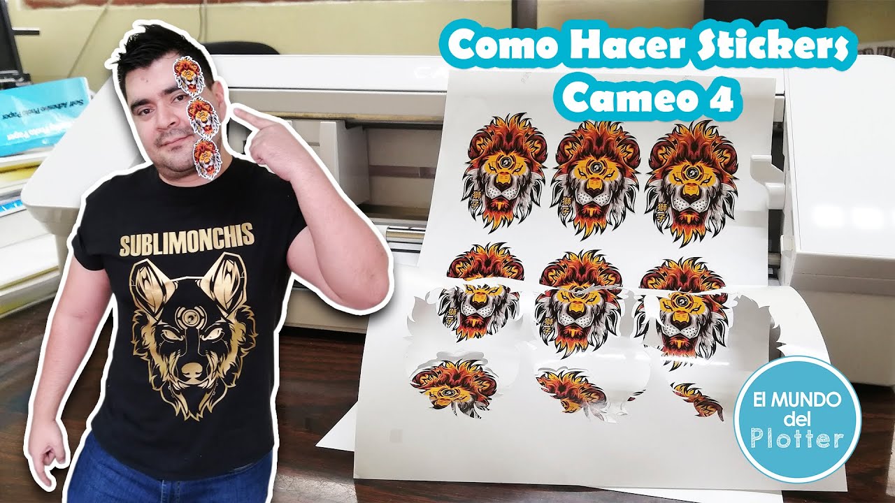 Como Hacer STICKERS o ETIQUETAS en CAMEO 4 - PAPEL AUTOADHESIVO