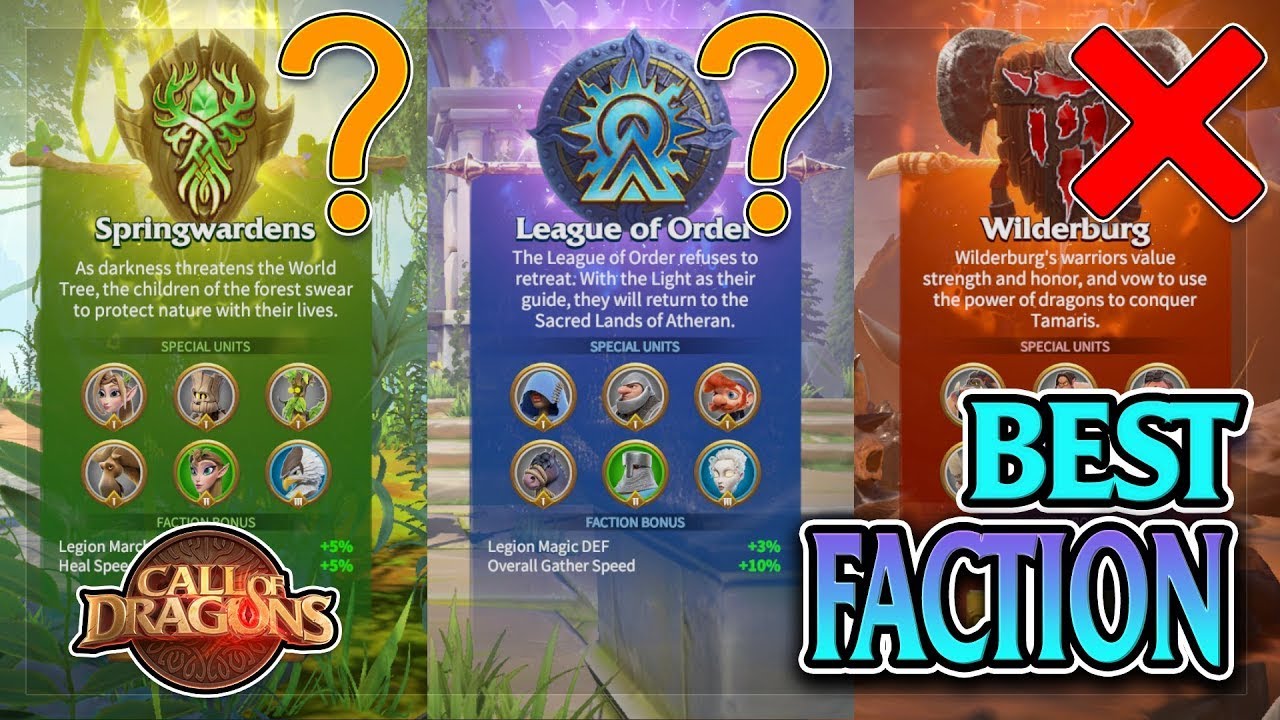 Best Starting Faction In Call Of Dragons