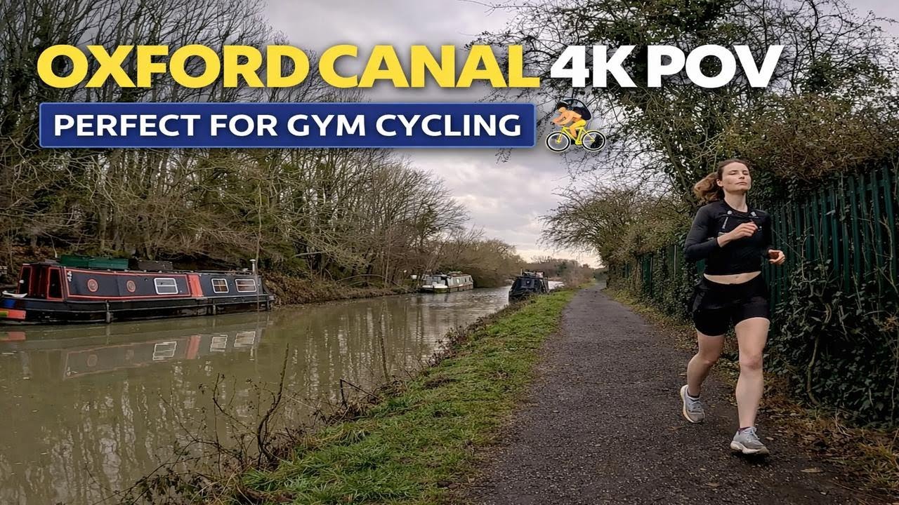 Oxford Canal 4K Cycling | Perfect for Gym Cycling (POV) | Elite Historic City