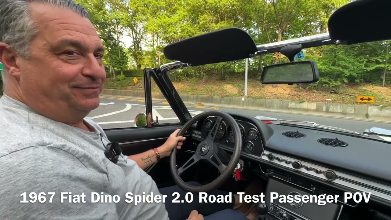 1967 Fiat Dino Spider 2.0 Road Test Passenger POV