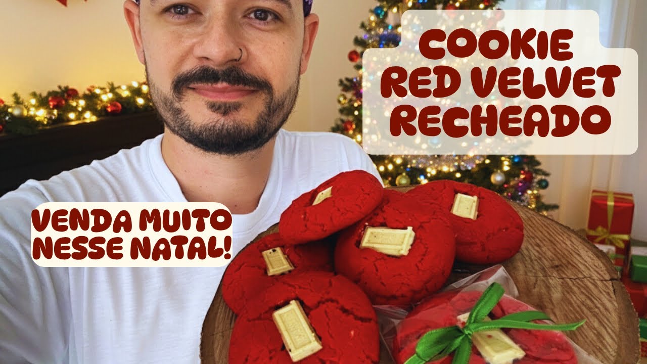 💥COOKIE RECHEADO! Receita de MILHÕES! Faça e venda como lembrancinha nesse Natal! FÁCIL E ECONÔMICO