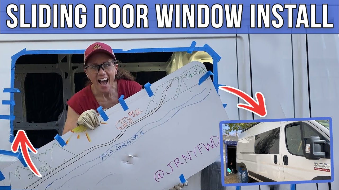 Promaster Window Install | CR Laurence Sliding Door Window Install | Van Build