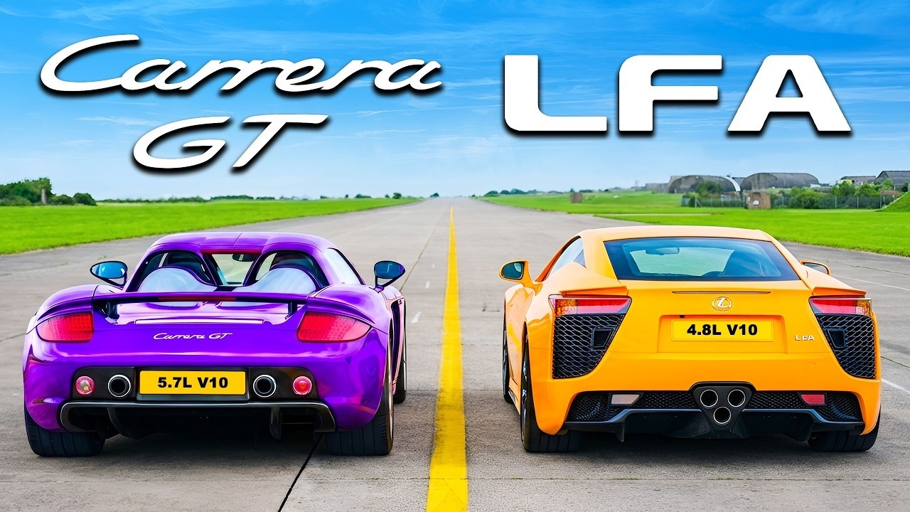 Porsche Carrera GT vs Lexus LFA: Wyścig cudownych V10!