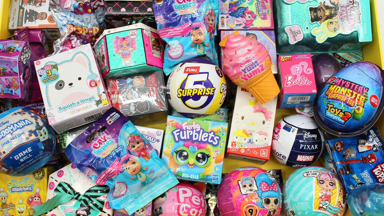 102 minutes of mystery surprise Blind Boxes ASMR NO TALKING Aphmau, LOL Dolls, Disney, Barbie & more