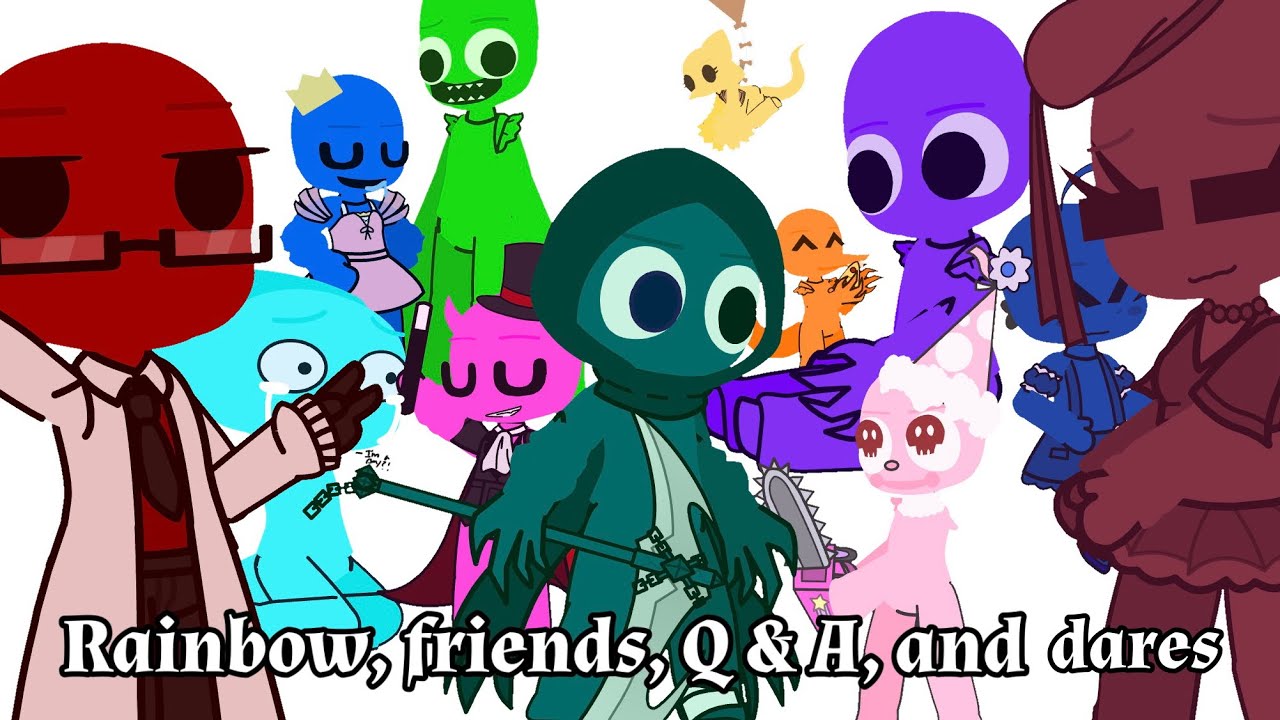 Rainbow friends Q&N and dares ll pt2 ll rainbow friends ll Gacha ll