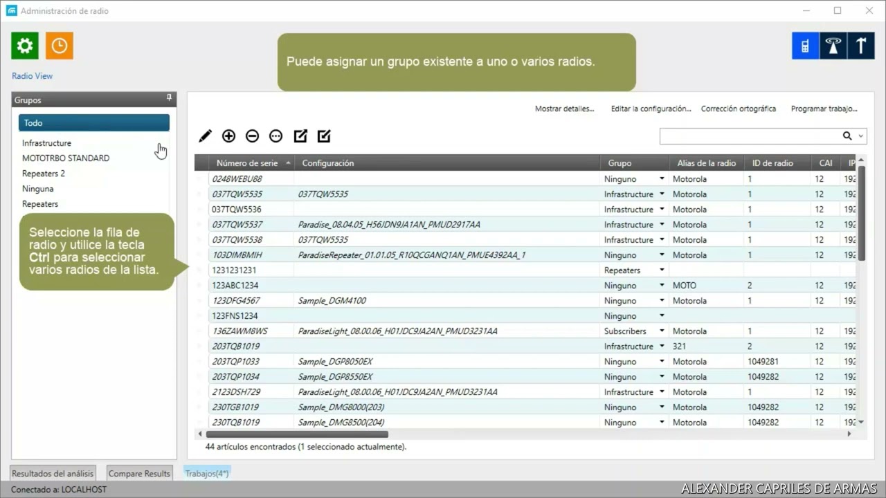 Motorola Radio Management  RM - #5.2  Crear y administrar grupos