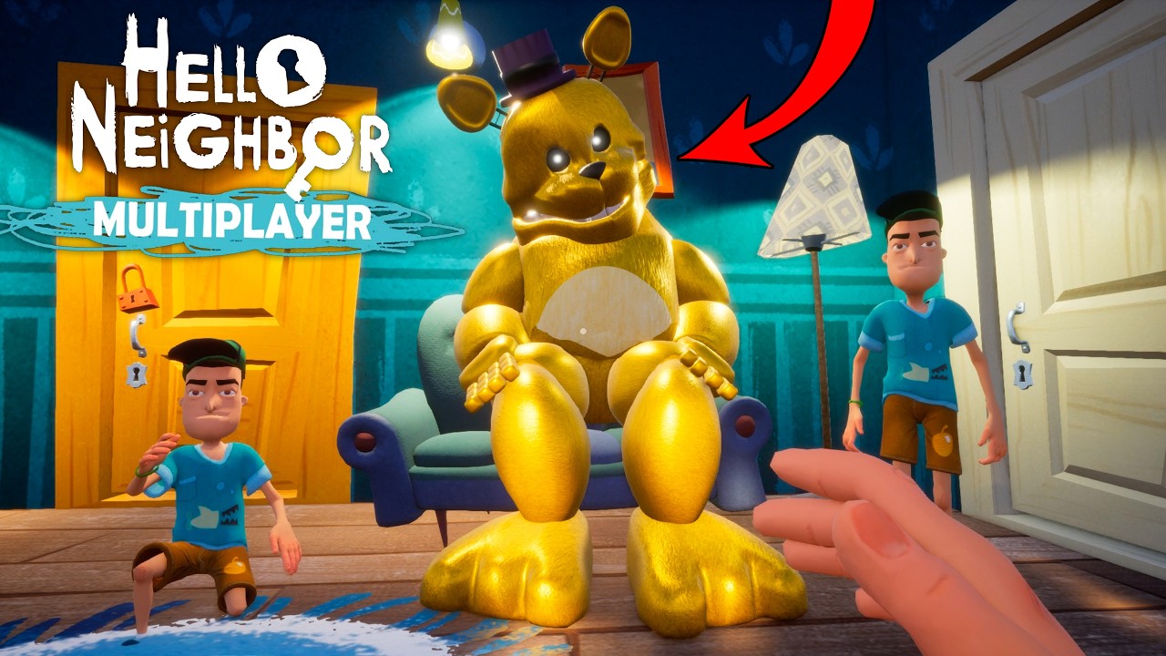 Playing Hello Neighbor Multiplayer with Fredbear