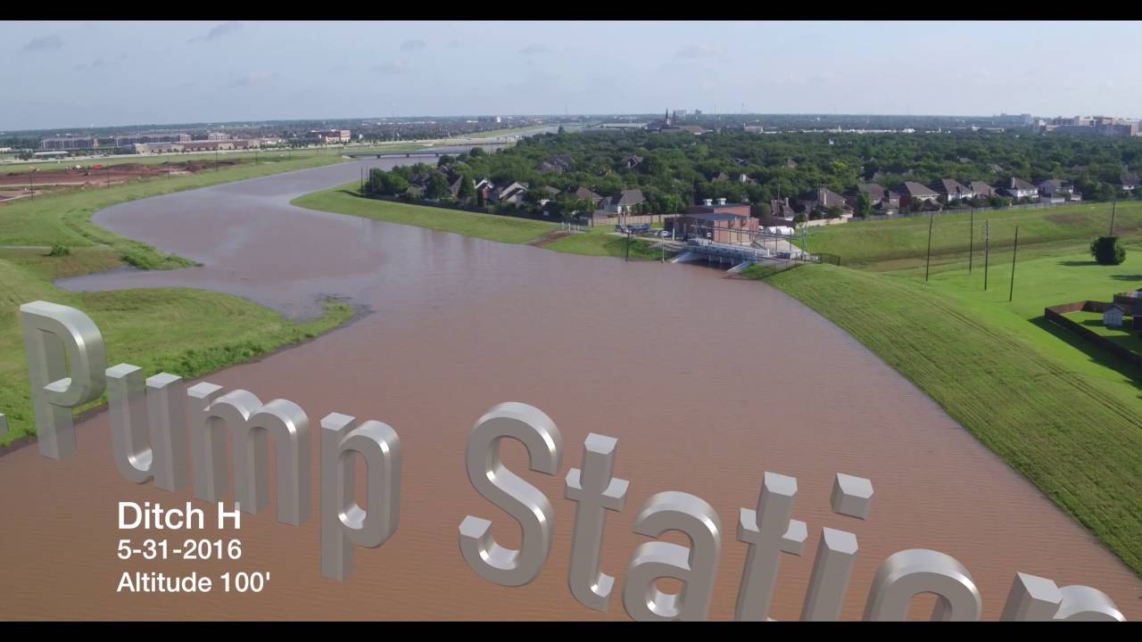 Sugar Land Flooding- Ditch H, May 31st, 2016