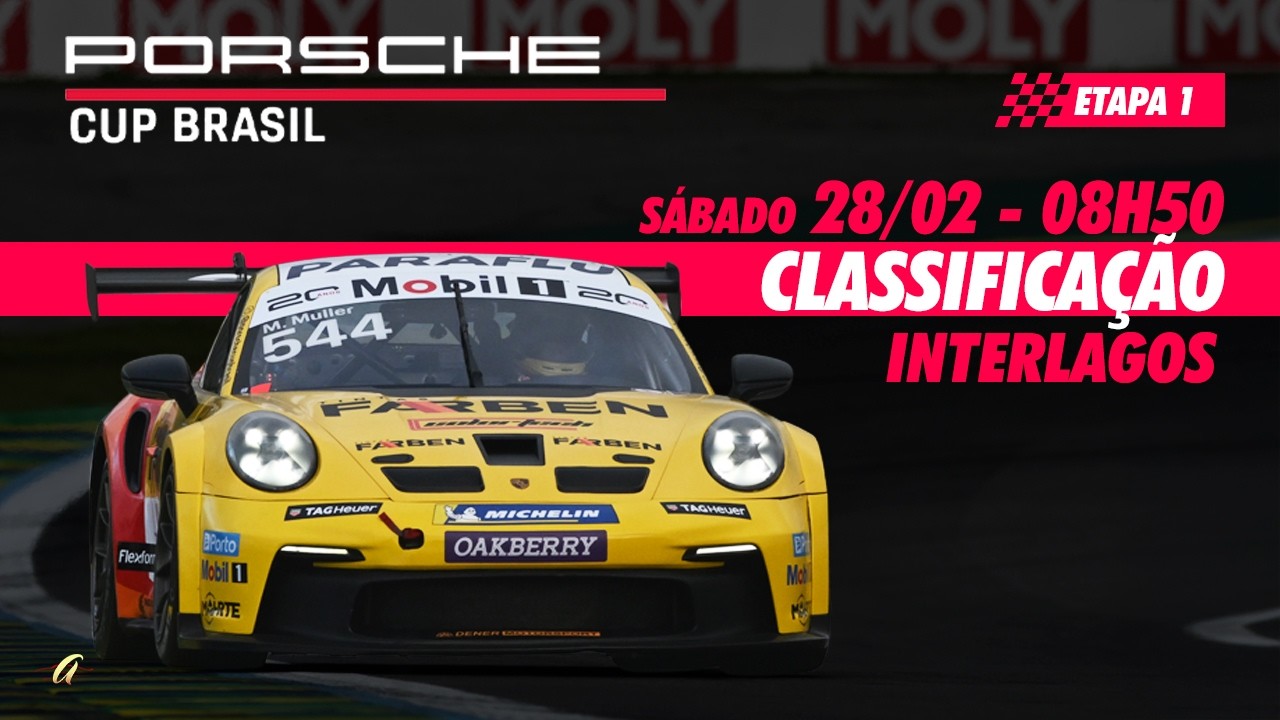 PORSCHE CUP BRASIL AO VIVO - Classificação - INTERLAGOS - Sábado (28/02)