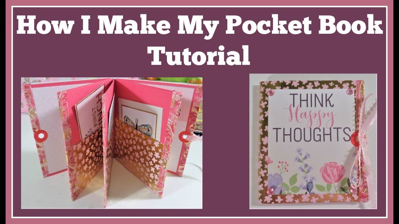 How I Make My Pocket Book Card Tutorial 🌺 Easy Diy