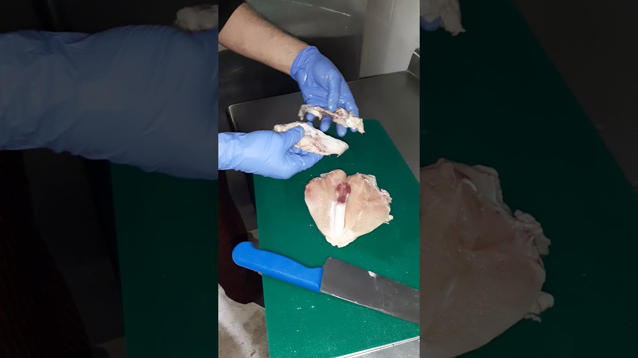 Cómo deshuesar y filetear  una pechuga de pollo