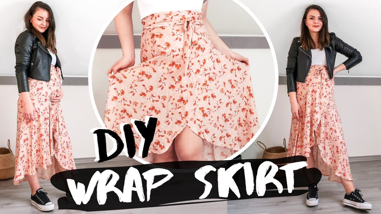 Easy DIY flowy Wrap Skirt from half circle pattern | Owlipop DIY