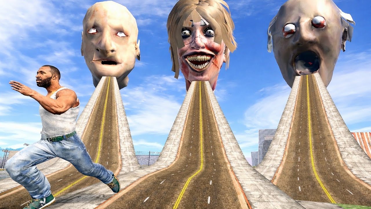 Franklin Found Longest Road To Zombies Head in Indian Bike Driving 3D