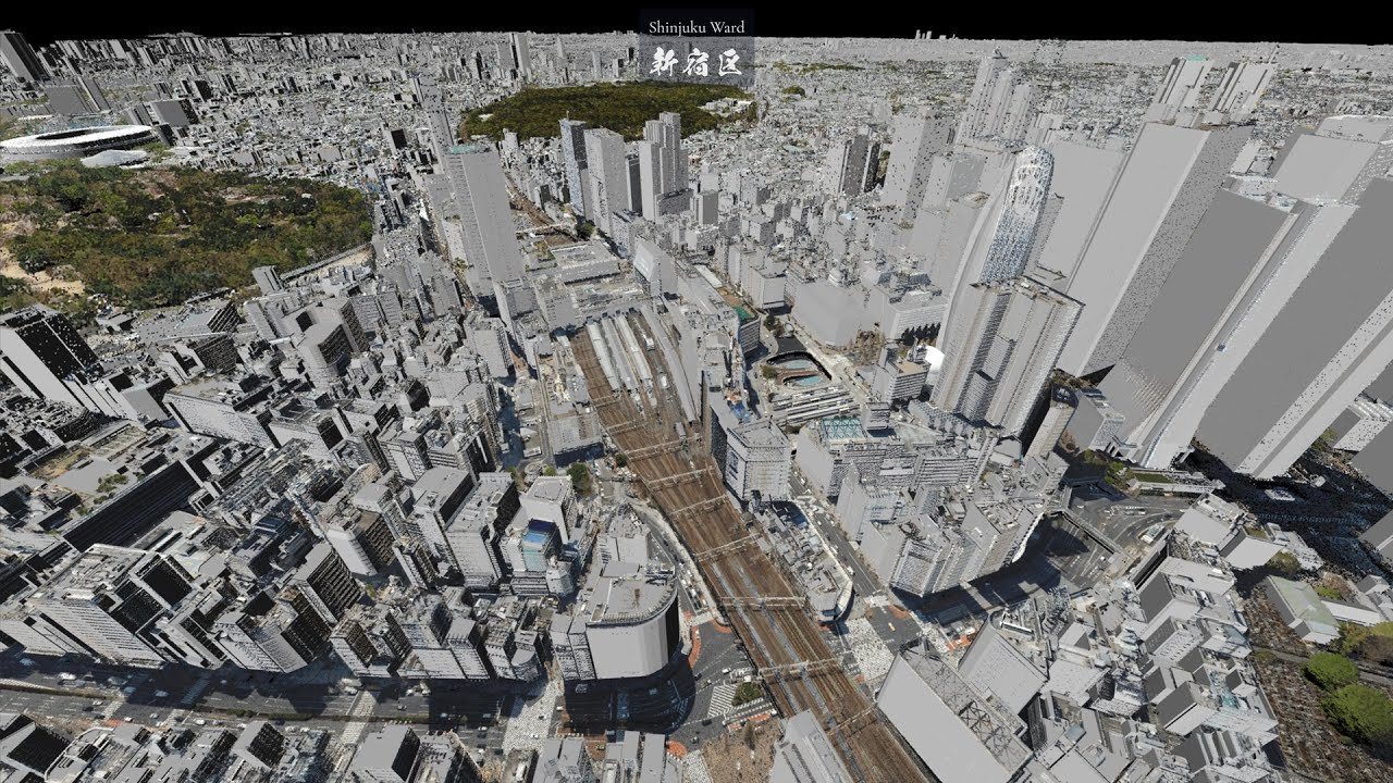 Tokyo CityGML Geometry Import and Continuous Flythrough