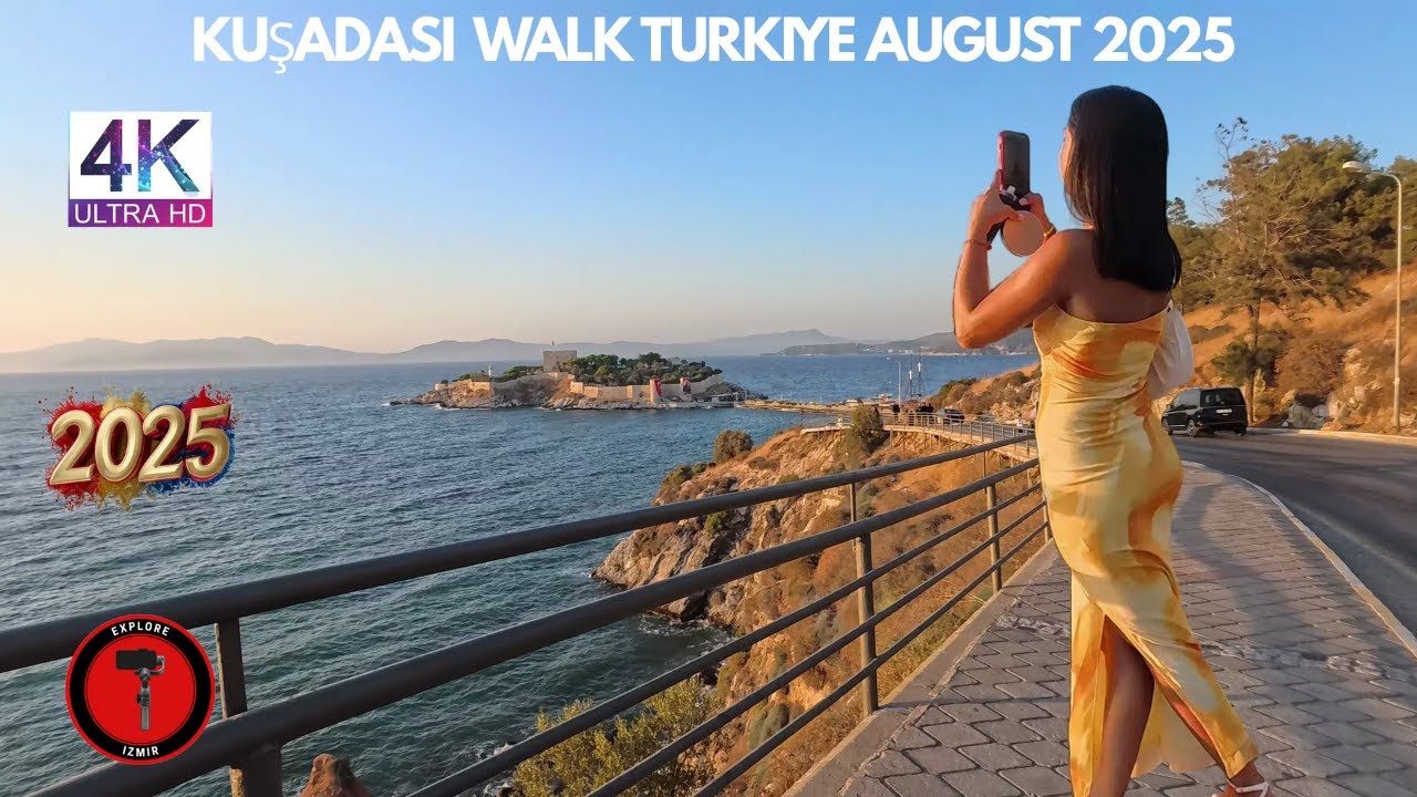 AYDIN KUŞADASI 2025 Walking Tour | 4k UHD 60fps | KUSADASI TÜRKİYE