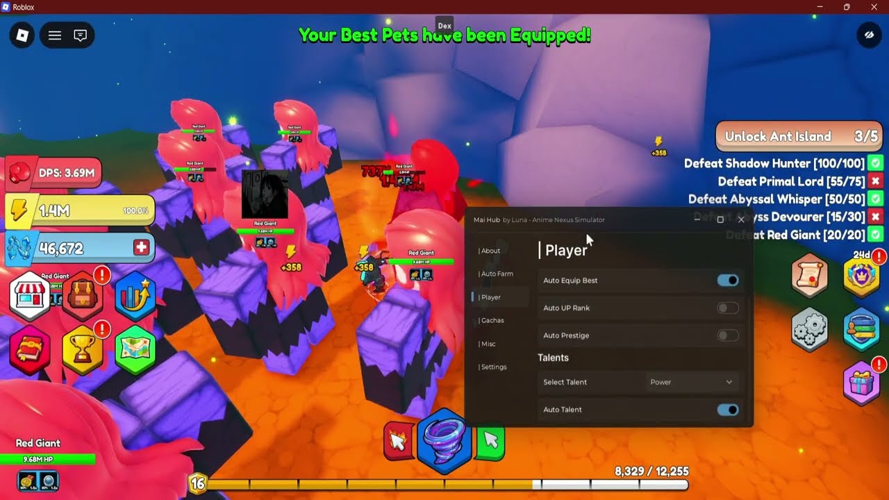 Script Anime Nexus Simulator | KeyLess
