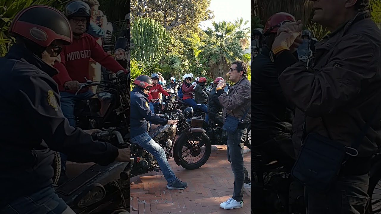 Raduno a Sanremo delle Moto Guzzi Sport 15, in occasione del centenario della Casa.