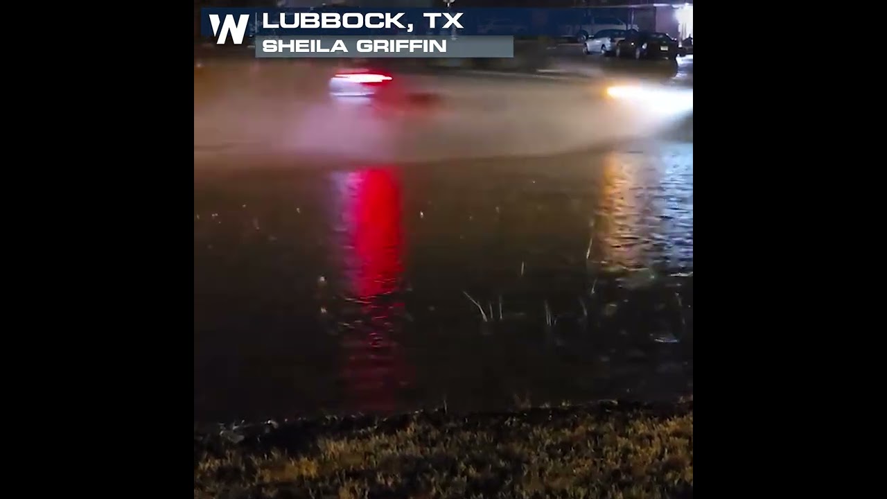 Torrential rain triggers flash flooding in Lubbock, TX Friday night