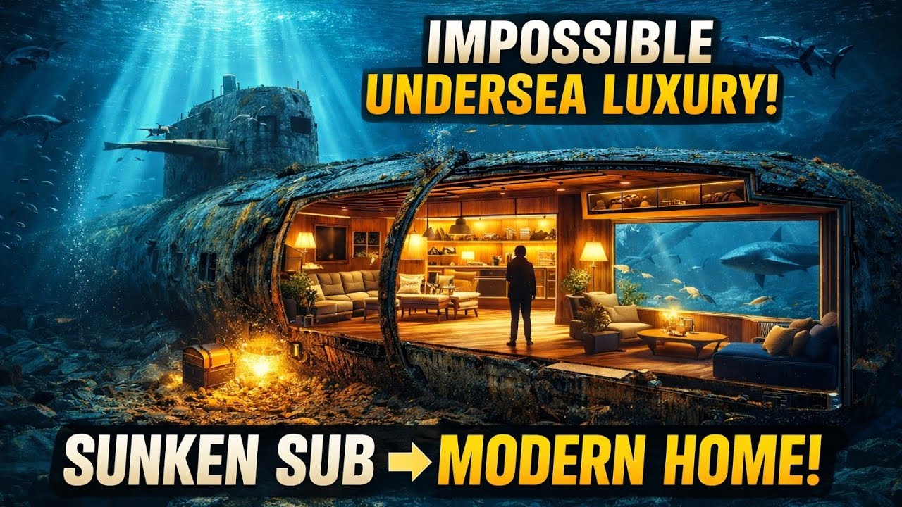 We Turned a Sunken Submarine Into a Luxury Underwater Home#Submarine#UnderwaterHome#Restoration