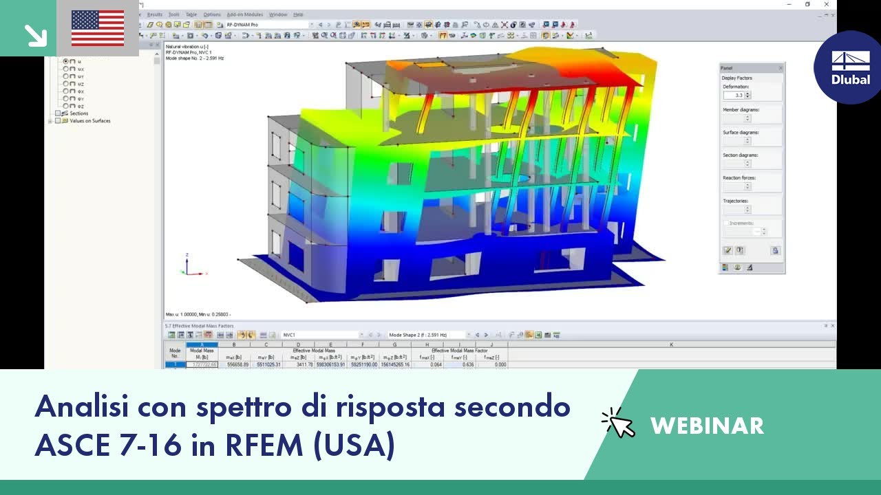 [EN] Webinar: Analisi con spettro di risposta secondo ASCE 7-16 in RFEM (USA)