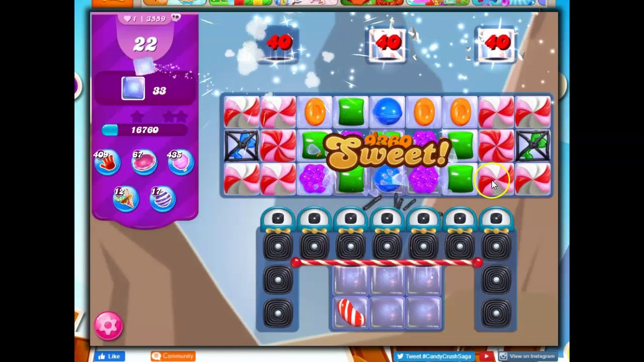Candy Crush Level 3559 Talkthrough, 23 Moves 0 Boosters