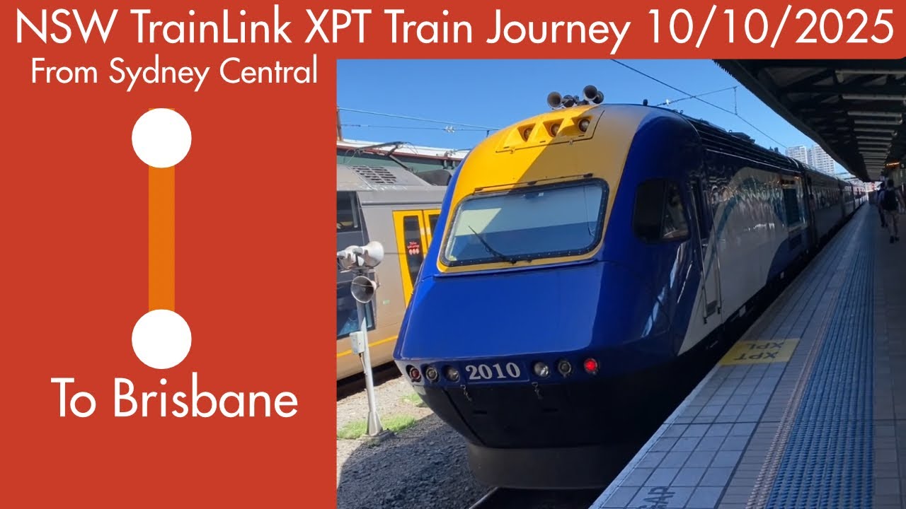 NSW TrainLink XPT Train Journey 10/10/2025 - From Sydney Central To Brisbane