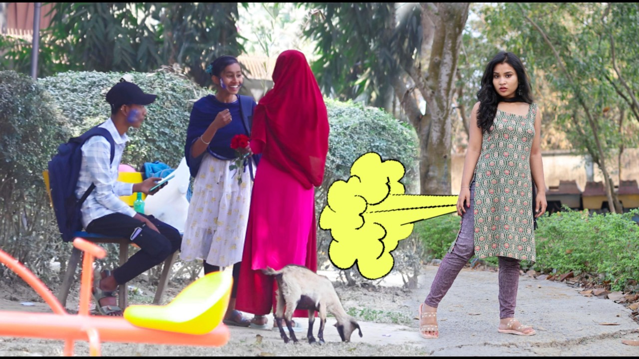 Very Funny WET FART Prank on cute random girls Part- 399 😜! N2o Shreya