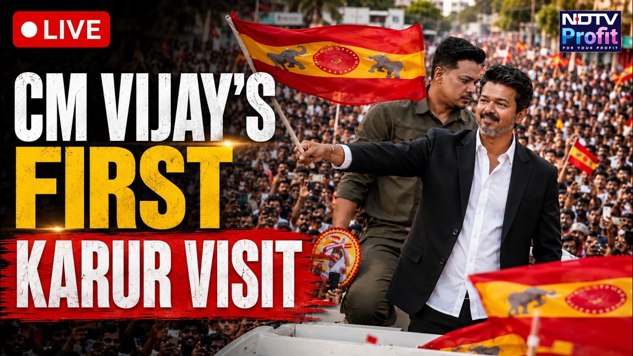 LIVE: CM Vijay Visits Karur After Stampede | Meets Victims & Addresses Mega Public Rally LIVE
