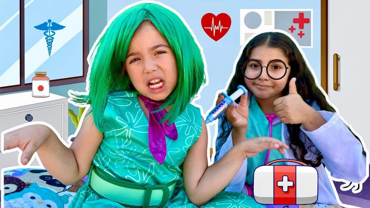 Pretend PLAY Doctor Check Up with Disgust Costume 🩺👩&zwj;⚕️#kidsvideos #children #playdoctor#cartoon