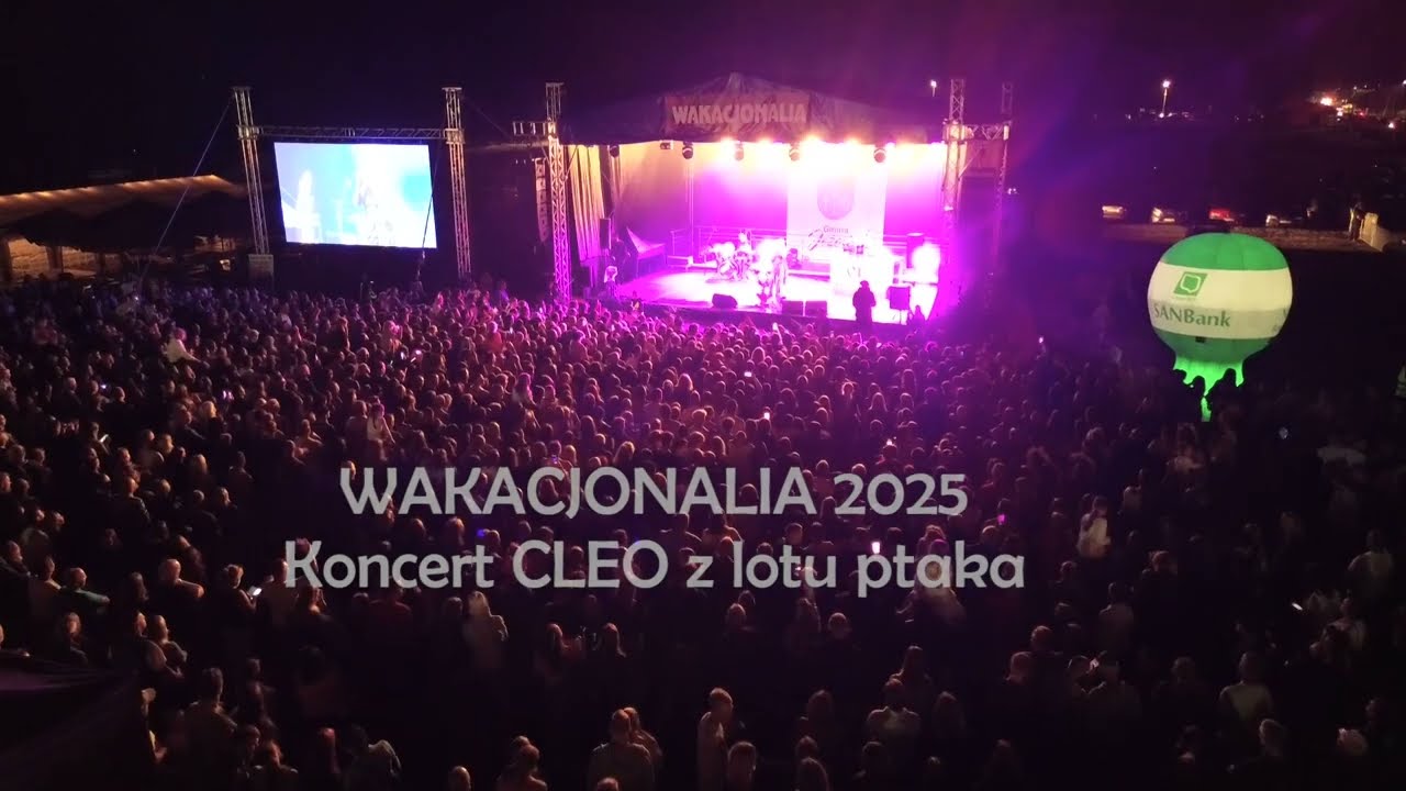 Wakacjonalia 2025 w Jeżowem - fragment koncertu CLEO z lotu ptaka