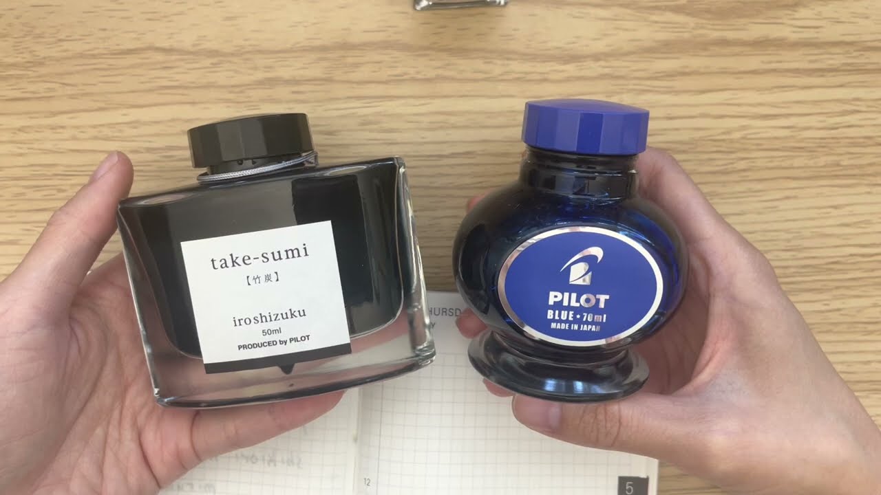 Fountain Pen Ink Swatches: Pilot iroshizuku vs Pilot Namiki, Sailor Shikiori vs Sailor Manyo